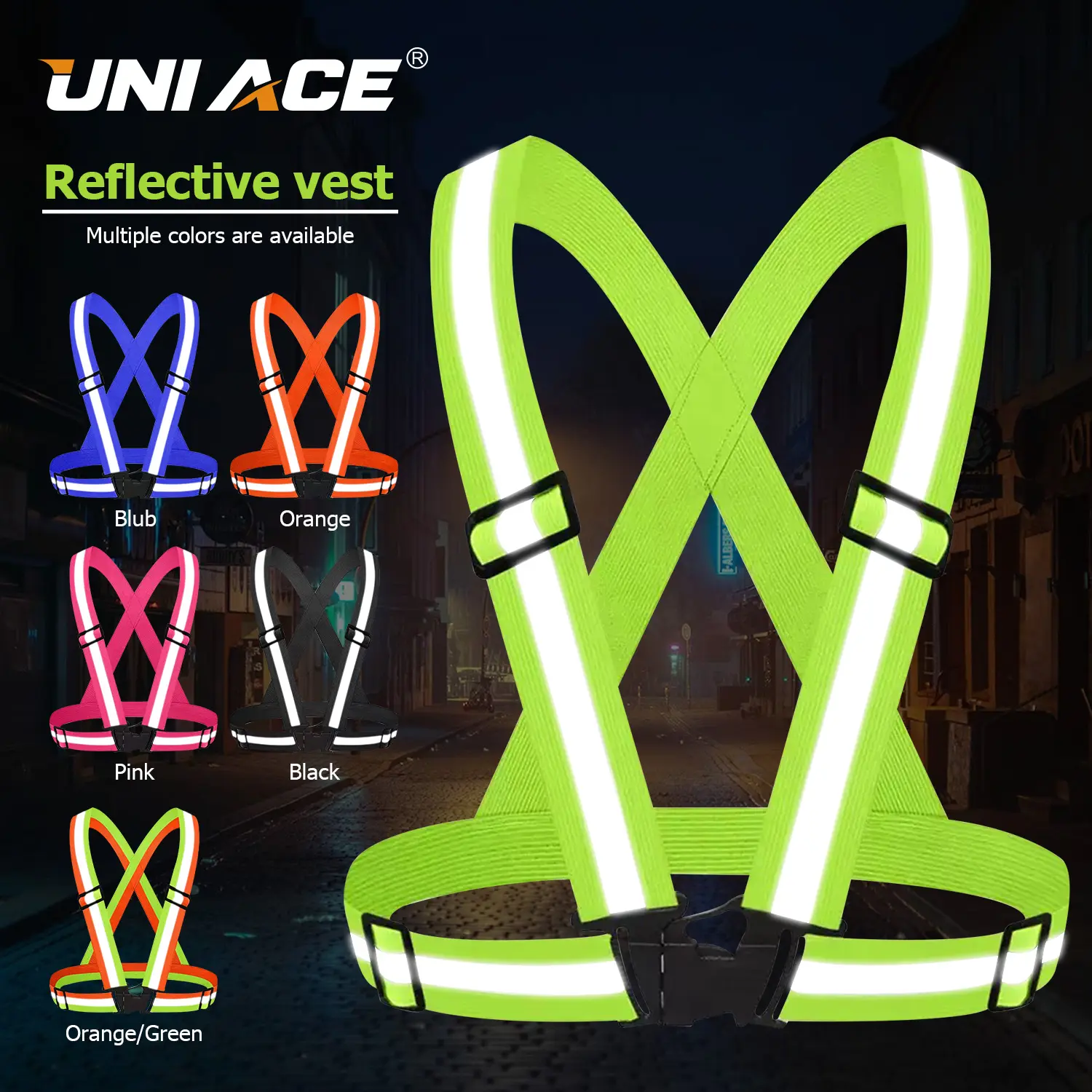 Reflective cycling vest